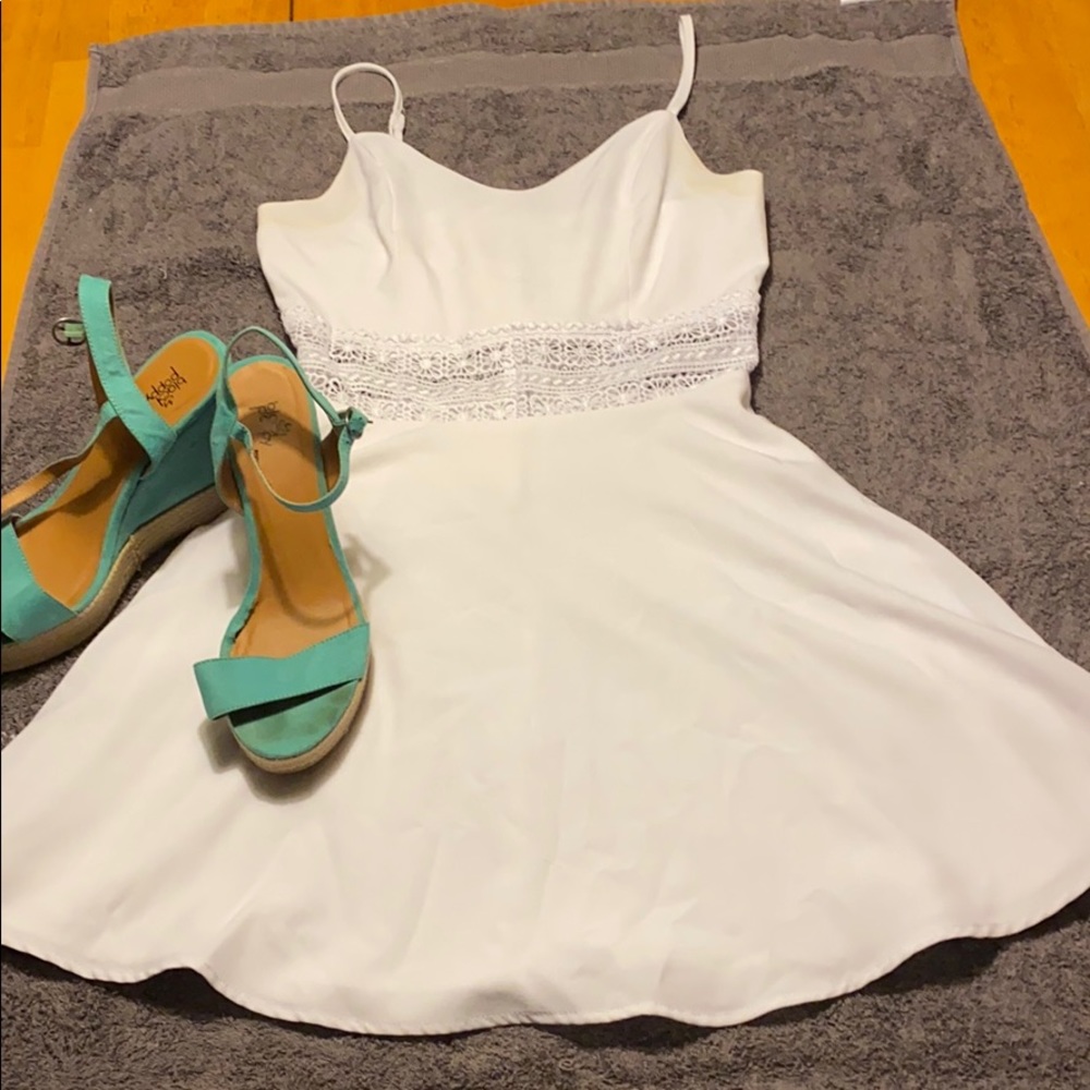 White mini dress